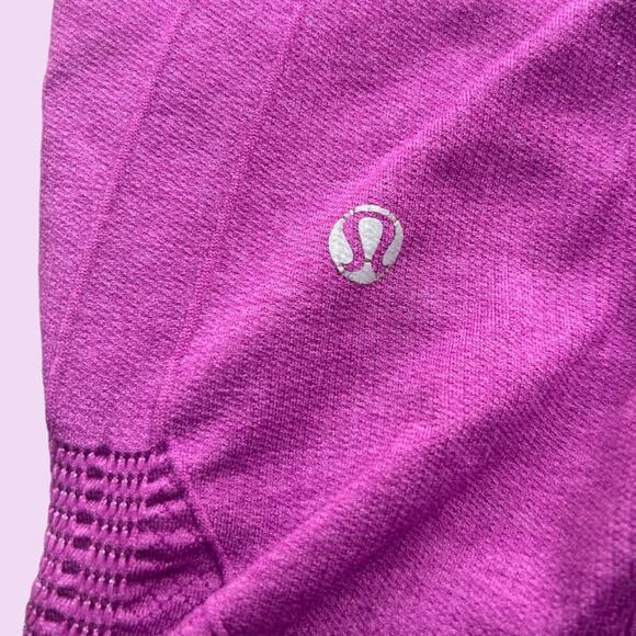 Lululemon In the Flow Crop II Heathered Regal Plum Fuchsia W6B41S 4 - Picture 6 of 10